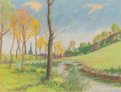 Charles Joshua Kelsey (1871-1960) - Mid 20th Century Pastel, English Countryside