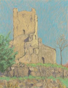 Charles Joshua Kelsey (1871-1960) - Mid 20th Century Pastel, French Ruins