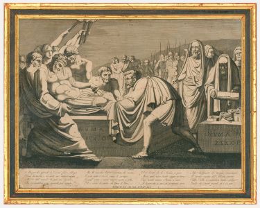 Italian 19th Century Engraving - The Death of Numa Pompilius