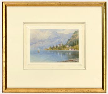 Francis George Coleridge (1838-1923) - Framed Watercolour, Varenna, Lake Como