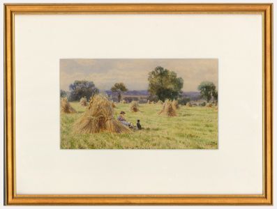 Francis George Coleridge (1838-1923)- Framed Watercolour, A Berkshire Cornfield