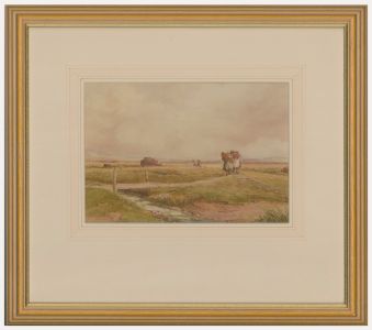 David Cox Snr. OWS (1783-1859) - 1845 Watercolour, The Harvesters Return