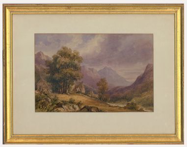 Jane E. Simpson - Framed Late 19th Century Watercolour, Cottage Near Beddgelert