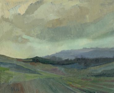 Jean Dulac (1902-1968) - Mid 20th Century Oil, Paysage Sous la Pluie