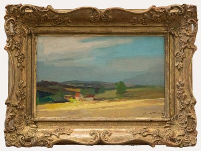 Jean Dulac (1902-1968) - Mid 20th Century Oil, Ferme dans la Campagne