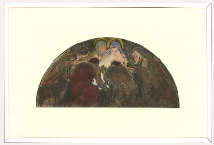 Jean Dulac (1902-1968) - 1937 Pastel, L’adoration des Bergers