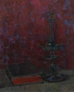 Jean Dulac (1902-1968) - Mid 20th Century Oil, Nature Morte au Livre