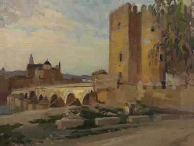 Jean Dulac (1902-1968) - 1952 Oil, Roman Bridge of Córdoba