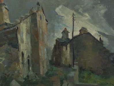 Jean Dulac (1902-1968) - 1958 Oil, Les Maisons
