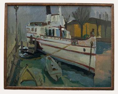 Jean Dulac (1902-1968) - Mid 20th Century Oil, Le Port Annecy