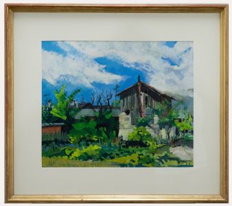 Jean Dulac (1902-1968) - Framed Mid 20th Century Gouache, House in the Orchard