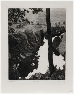 R. Calver - 1975 Aquatint, The Quest