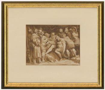 After Caravaggio - Etching, Scipio the Elder Carried by Soldiers