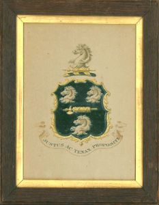 19th Century Watercolour - Heraldic Crest