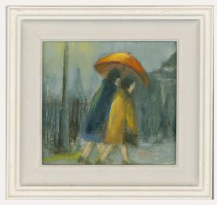 Jean Sandham - Contemporary Oil, A Rainy Day