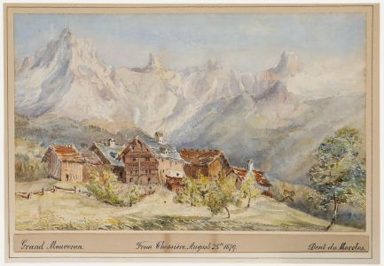 1879 Watercolour - Grand Mouveran from Chessiere