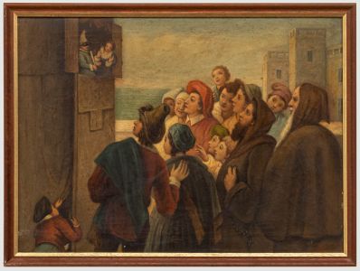 Early 20th Century Oil - Punch and Judy Show