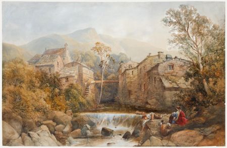 Thomas Creswick RA (1811-1869)  - 1846 Watercolour, The Fallen Rod
