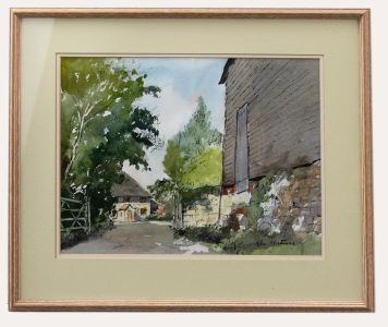John Mortimer (b.1933) - Framed 20th Century Watercolour, In Bury Village