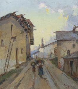 Mid 20th Century Oil - Hard Walking
