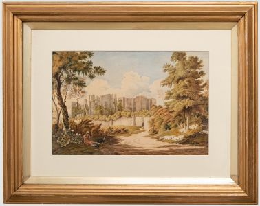 Early 19th Century Watercolour - Resting by Kenilworth Castle