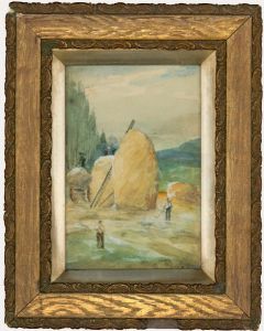 Steven Adam - 19th Century Watercolour, Haymaking