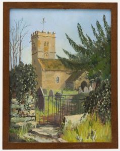 Betty Rogers - Framed Contemporary Oil, St. Peter's Church