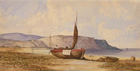 Late 19th Century Watercolour - Waiting for the Tide