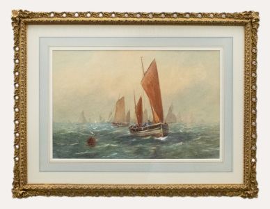 Robert Malcolm Lloyd (1855-1945) - Watercolour, The Herring Fleet