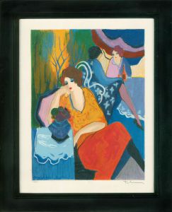 Isaac Tarkay (1935-2012) - 20th Century Silkscreen, Ladies at the Cafe