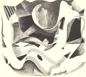 William A. Kermode (1895-1959) - Lithograph, Monochrome Abstract 82