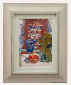John Scarland (b.1947) - 20th Century Gouache, Still Life with a Blue Chalice