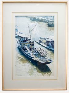 David Paskett (b.1944) - 1988 Watercolour, The Sailing Barge