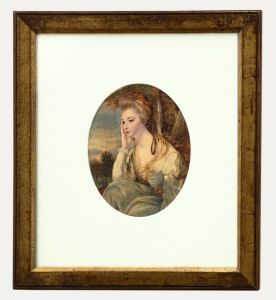Early 19th Century Watercolour - Reflective Beauty