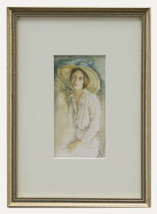 John Fellows - Framed Mid 20th Century Watercolour, Portrait of a Lady
