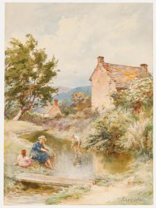 Frederick James Knowles - Early 20th Century Watercolour, Relaxing by the River