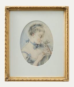 Early 20th Century Watercolour - The Girl and The Songbird