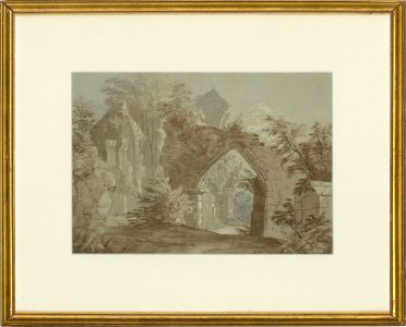 19th Century Watercolour - Bayham Abbey Ruins