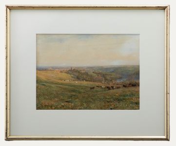 Early 20th Century Watercolour - View of the Village
