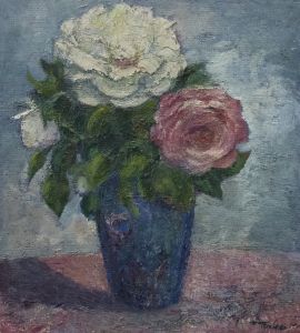 Patricia Tucker - Mid 20th Century Oil, Still Life of Roses