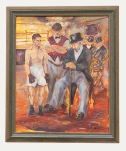 Jacquie Jones (b.1961) - Framed Contemporary Oil, The Young Boxer