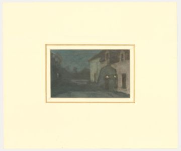 Henry Boddington (1849-1925) - 1904 Watercolour, Cottages at Night