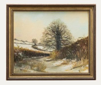 Linda Silk - Contemporary Oil, Winter Scene at Wick