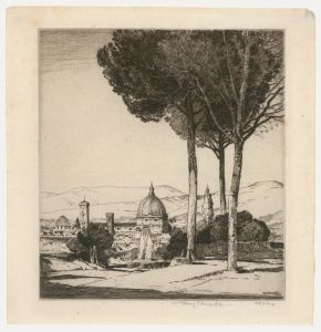 Albany E. Howarth (1872-1936) - 1914 Etching, Florence