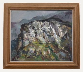 Ronald Ronaldson (1919-2015) - Contemporary Oil, Cliff Face