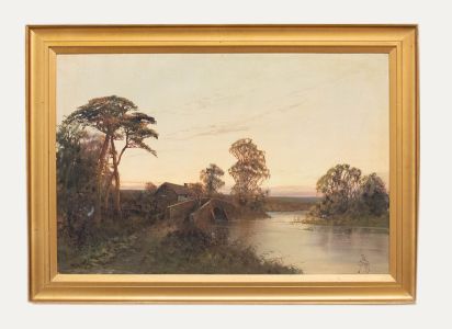 Francis E. Jamieson (1895-1950) - 1914 Oil, Evening on The River Severn