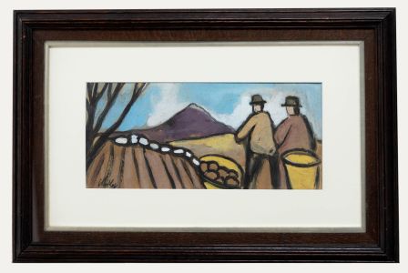 Manner of Markey Robinson - 20th Century Watercolour, Potato Pickers