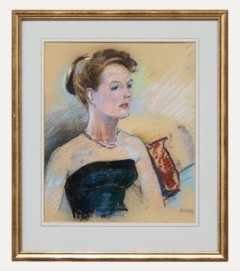 David Louis Ghilchick (1892-1974) - Framed Pastel, Portrait of a Woman