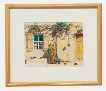 John Raynes - Framed Contemporary Watercolour, House at St Genies De Malgoires