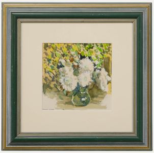 Anthony Lousada (1907-1994) - Framed Watercolour, Still Life of White Flowers